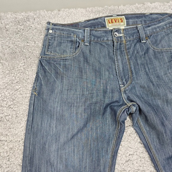 Levis 514 Jeans Mena 38x34 Blue Slim Straight Medium Wash Denim Skater Y2K‎ - Picture 3 of 14
